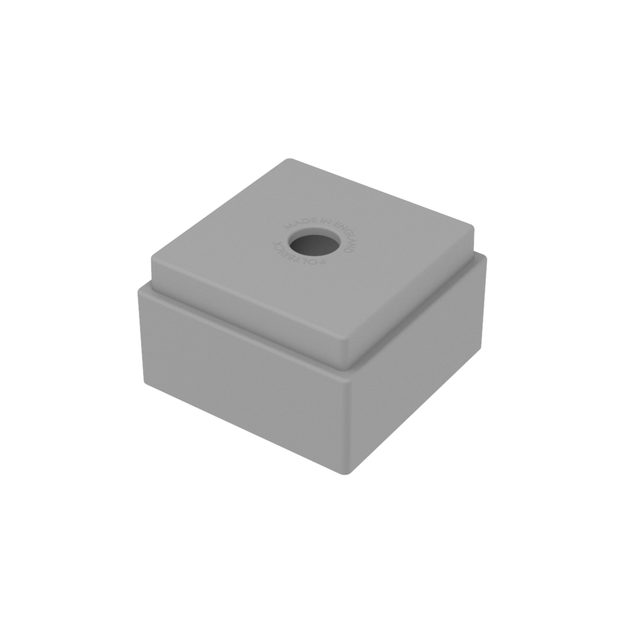 Grå enkelblock av plast – PolyBrick
